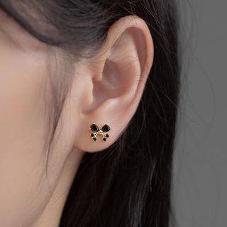 Bow Agate Sterling Silver Earring
