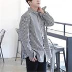 Over-fit Long-sleeve Striped Shirt