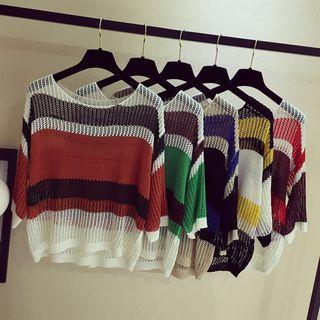 Striped Sheer Sweater