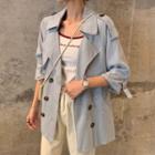 Double Breasted Elbow Sleeve Jacket