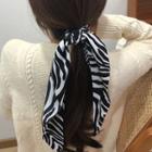 Zebra Print Fabric Hair Tie