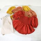 Square-neck Puff-sleeve Cropped Top