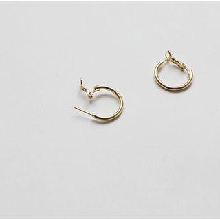 Clip-on Hoop Earrings Gold - One Size