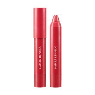 Nature Republic - By Flower Eco Crayon Lip Velvet - 5 Colors #03 Hibiscus