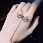 925 Sterling Silver Bow Choker As Shown In Figure - One Size