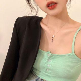 Dear Lettering Pendant Alloy Choker Dear Neckalce - One Size