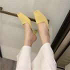 Square-toe Stiletto Heel Mules