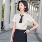 Short-sleeve Shirt / Pencil Skirt / Straight Leg Pants / Set