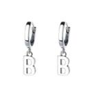 Sterling Silver Lettering Drop Earring 036fr - 1 Pair - 925 Silver - Silver - One Size