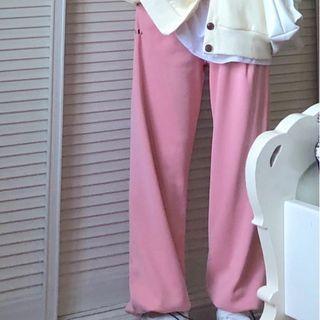 Bear Embroidered Cardigan / Plain Sweatpants / T-shirt