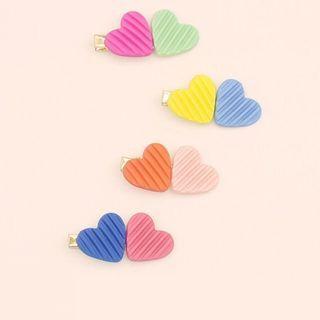 Two-tone Heart Hair Clip