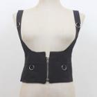 Zip Front Vest Black - One Size