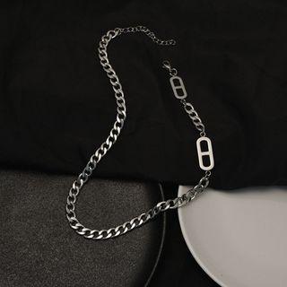 Couple Matching Chain Necklace As Shown In Figure - One Size