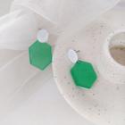 Hexagon Drop Earring / Clip-on Earring