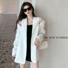 Cold-shoulder Single-breasted Blazer