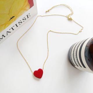 Alloy Heart Pendant Necklace 1 Piece Necklace - One Size