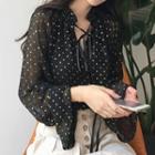 Dotted Blouse Black & Gold - One Size