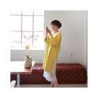Long-sleeve Slit-side T-shirt Dress