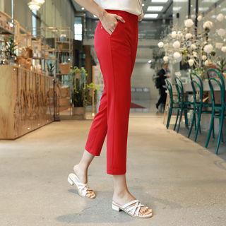 Hook-and-eye Slim-fit Dress Pants