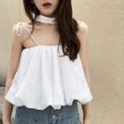 Spaghetti Strap Choker Neck Top