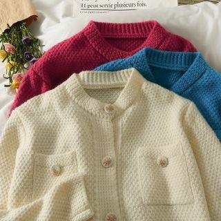 Slim-fit Crew-neck Cardigan