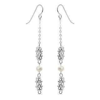 Silver Fresh Water Pearls Earrings