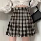 A-line Plaid Accordion Pleat Skirt