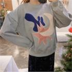 Brushed Fleece Lined Patterned Sweatshirt