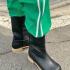 Round-toe Midi Riding Boots