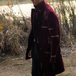 Geometric Lapel Trench Coat