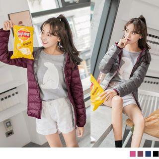 Reversible Waterproof Hooded Padded Jacket