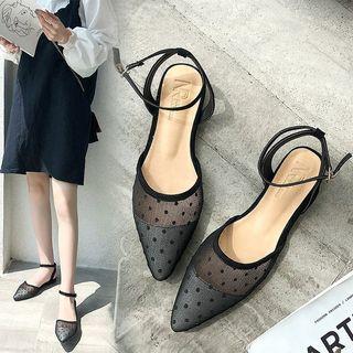 Dot Lace Pointed Sandal