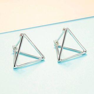 925 Sterling Silver Pyramid Earring