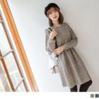 Retro High Waist Plaid A-line Dress