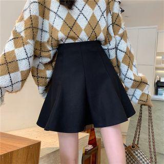 Plain Mini A-line Shorts