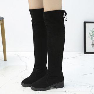 Low Heel Elastic Over-the-knee Boots