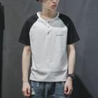 Short-sleeve Raglan Henley