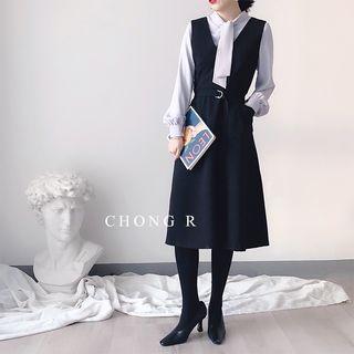 Plain Blouse / A-line Pinafore Dress