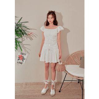 Ruffled Eyelet Lace Minidress