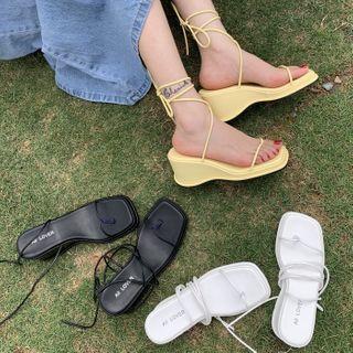 Tie Up Wedge Sandals