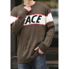 Peace Contrast-trim Sweater