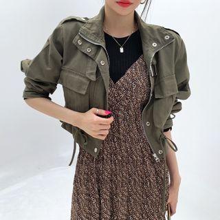 Belted Cropped Safari Jacket