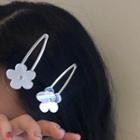Flower Hair Clip 1pc - Silver - One Size