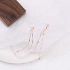 Alloy Fringed Earring 1 Pair - Silver Steel - Bar - Gold - One Size