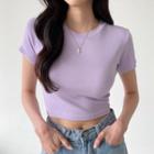 Ribbed Slim-fit Cropped Top