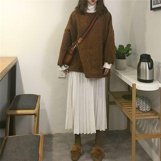 Turtleneck Knit Sweatshirt