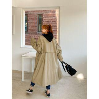 Flap-back Cotton Mac Coat