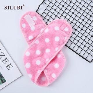 Polka Dot Face Wash Headband As Shown In Figure - One Size