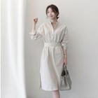 Loose-fit Striped Sheath Dress
