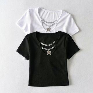 Butterfly Chain Short-sleeve T-shirt